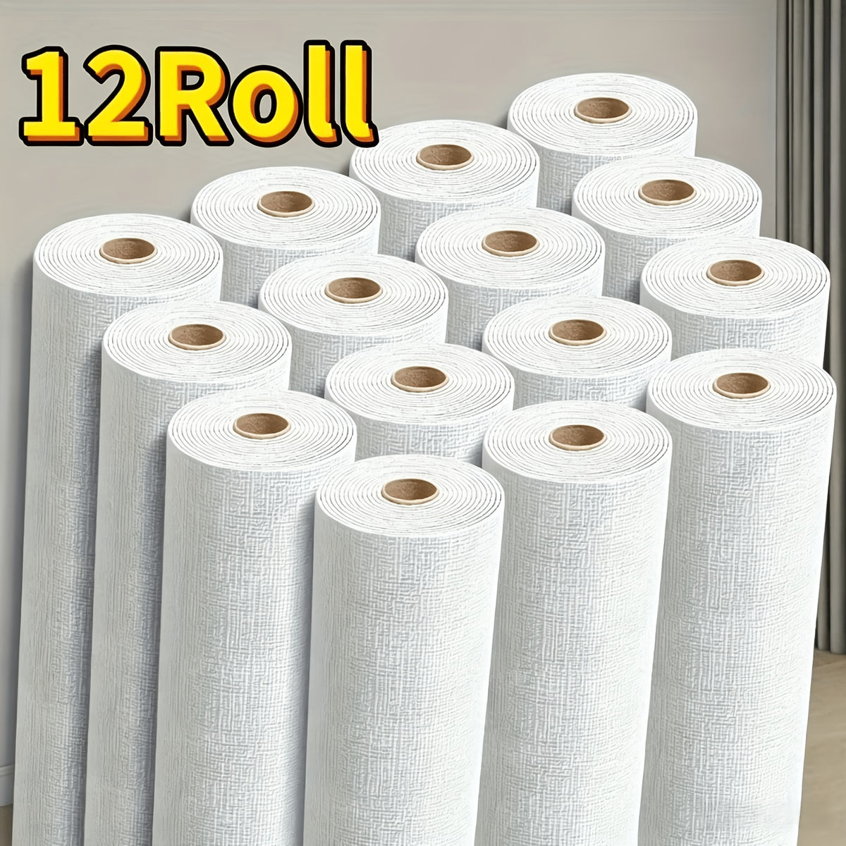 Blanc / 12 rouleaux (50,01 cm * 280,05 cm)