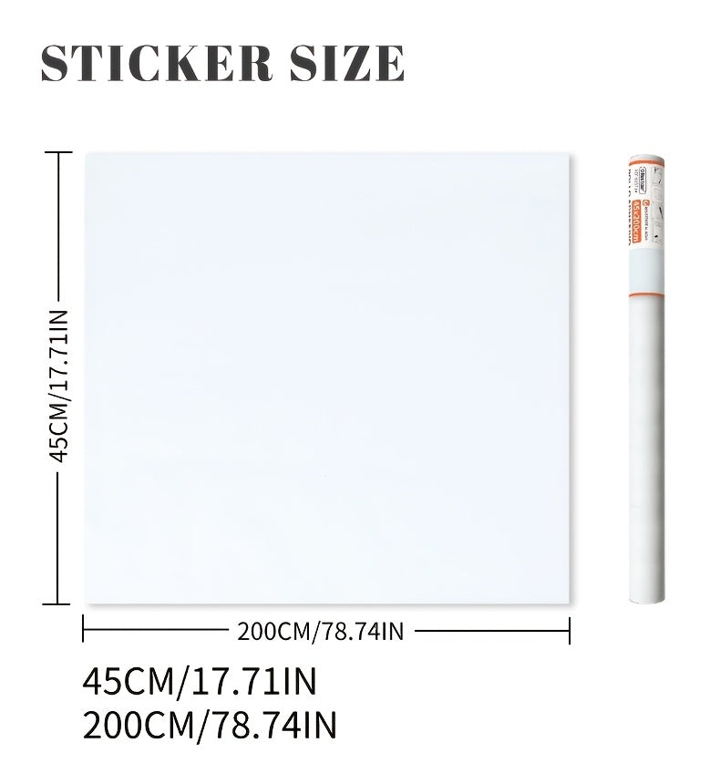 Papier peint blanc adhésif lisse, lot de 12 rouleaux 45x200