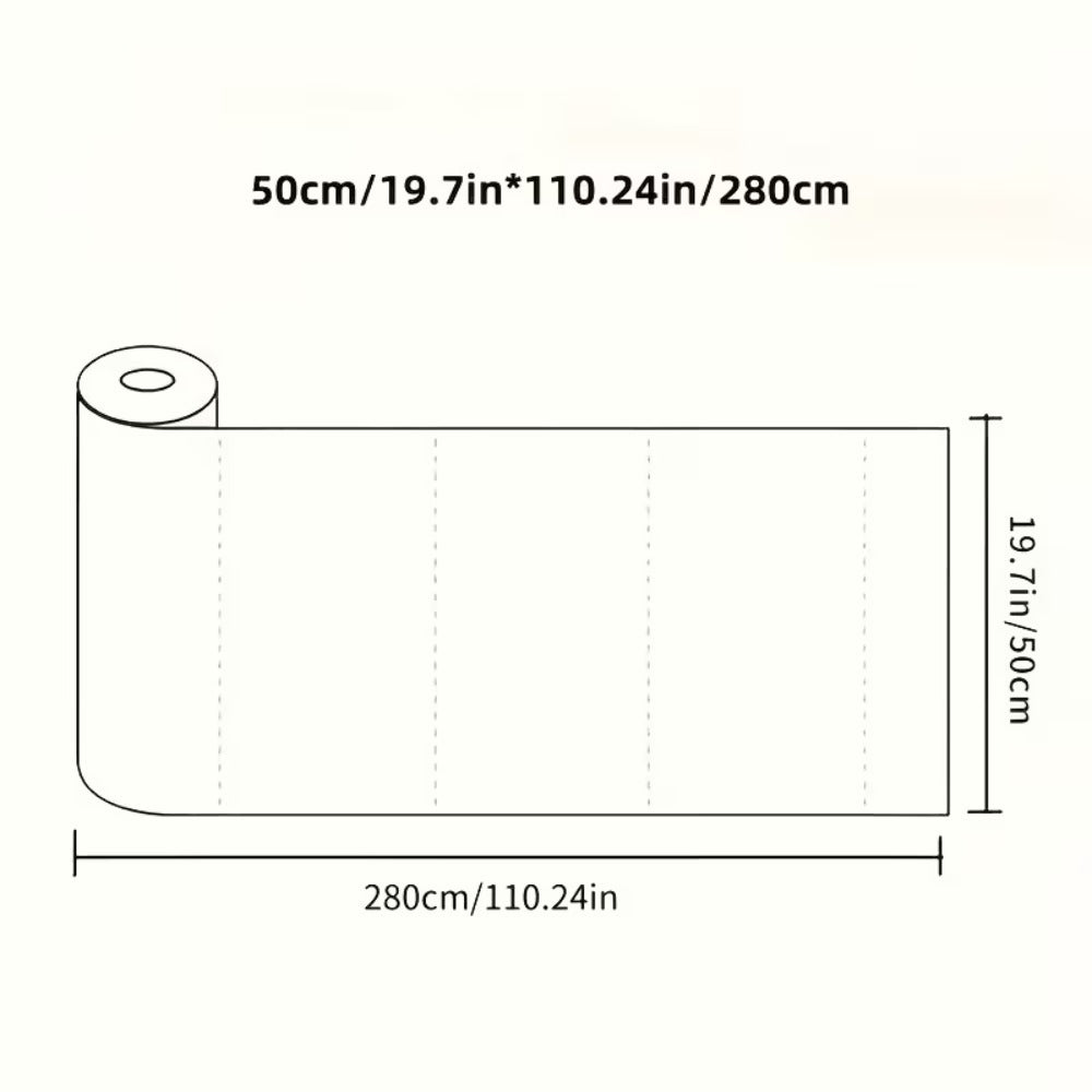 Papier peint blanc grainé 2 mm adhésif, 4 rouleaux 50x280