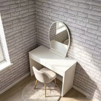 Papier peint brique blanchie à la chaux, 7,2 m² adhésifs