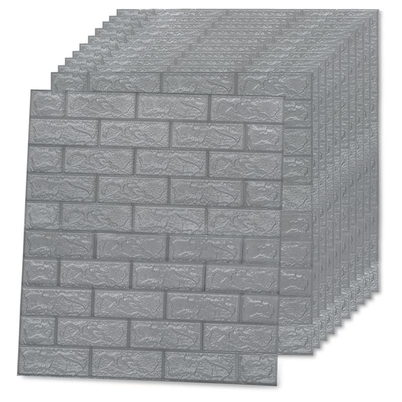 Papier peint effet brique à relief 3D, gros plan sur la matière Image