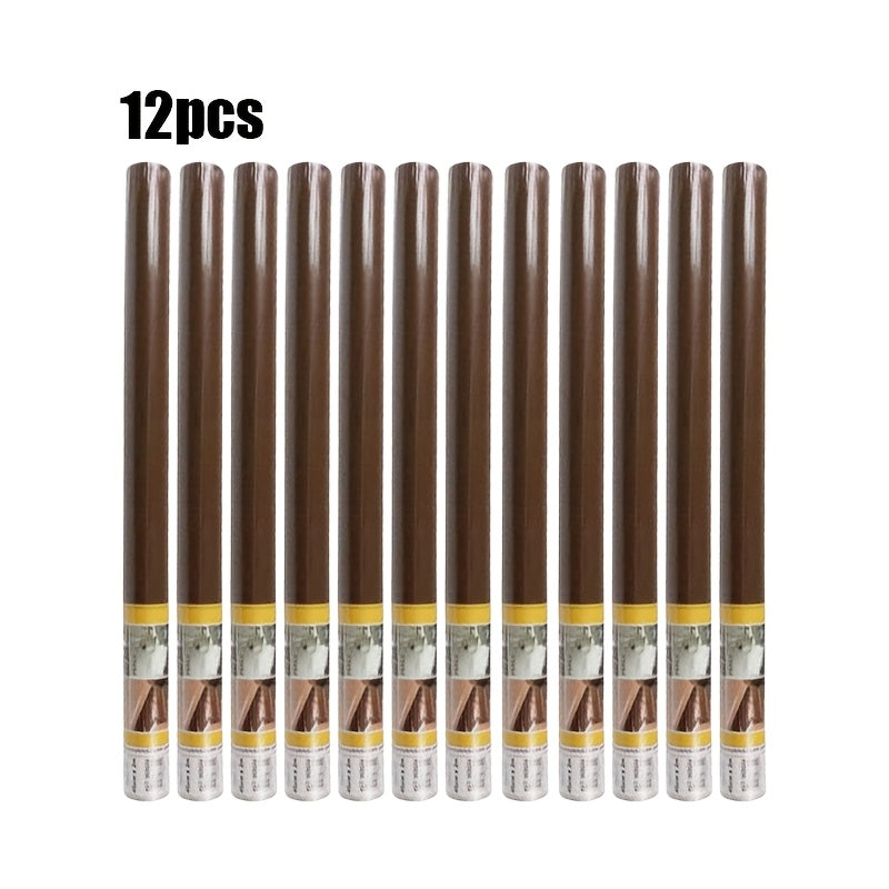 Papier peint brun chocolat uni et lavable, lot de 12 rouleaux