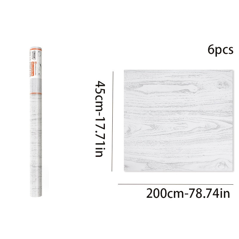 Papier peint effet bois blanchi, veine grise sur fond blanc