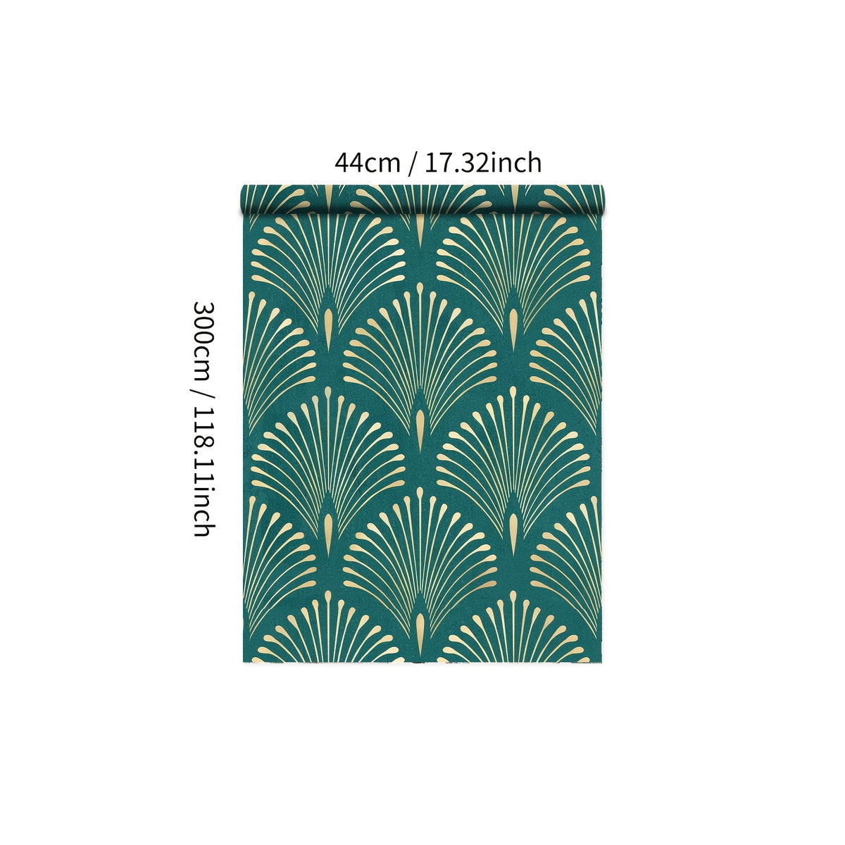 Vert / 44*300 cm / 17,32*118,11 pouces