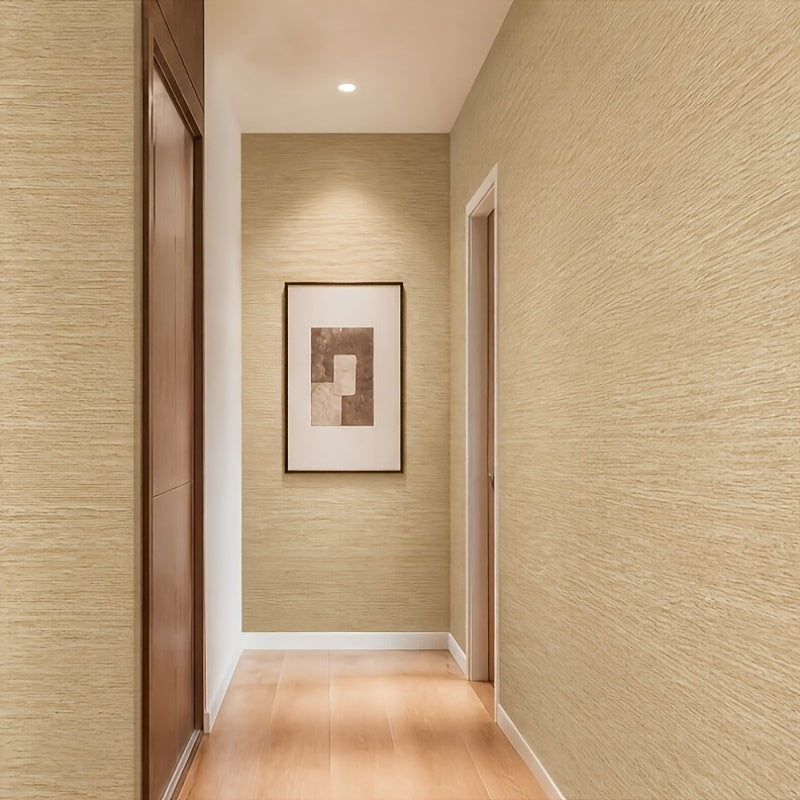 Papier peint mural grain de chêne beige, 8 rouleaux 45x200