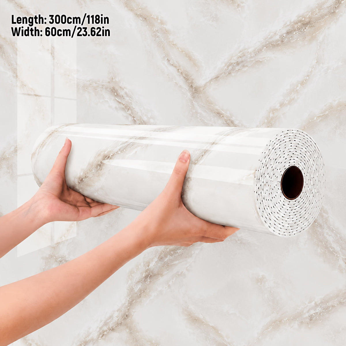 Marbre Beige Chaud / 1 Rouleau (60CM)