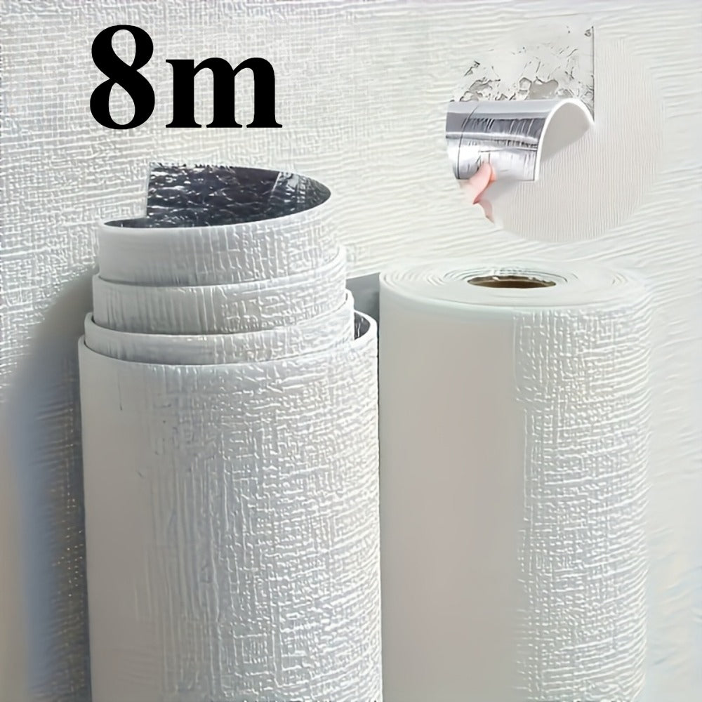 Papier peint mousse XPE blanc texturé, rouleau 50 cm x 8 m