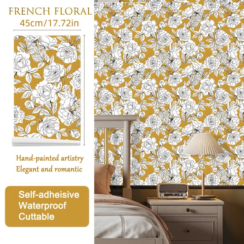 Jaune Moutarde / 45×500CM/17.72×196.8 pouces