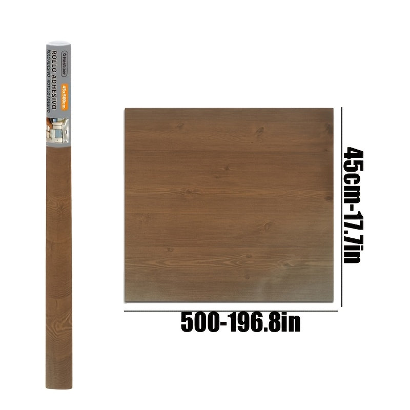 Papier peint à grain de bois original brun chaud