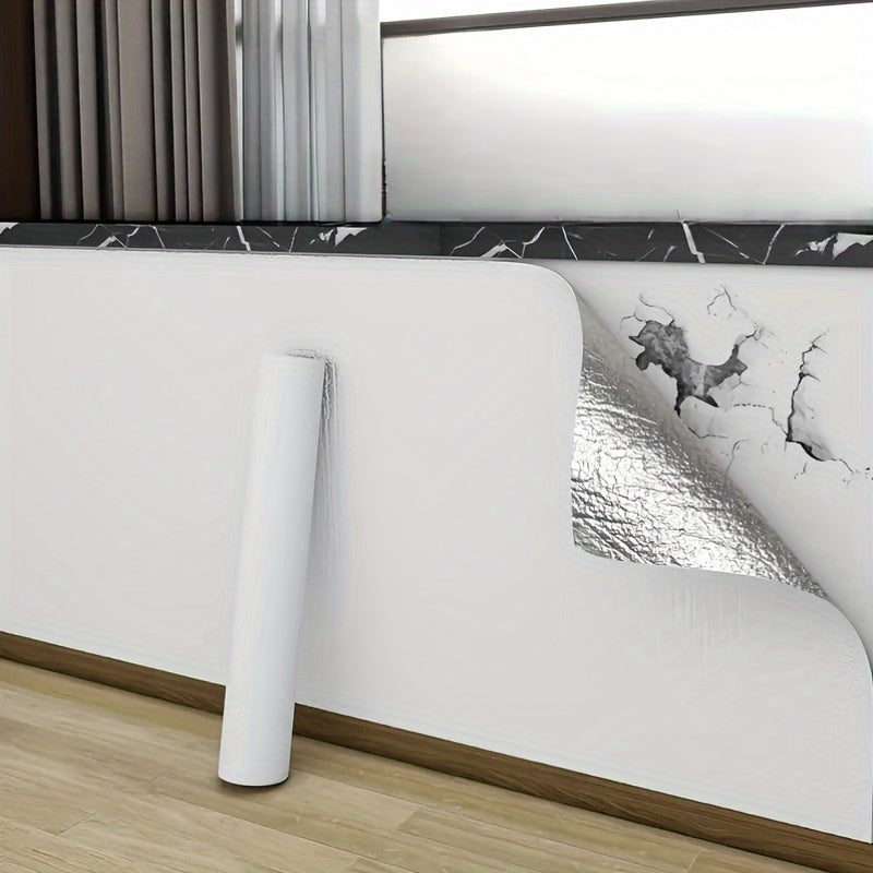 Papier peint adhésif blanc de rénovation, 8 rouleaux 2,8 m