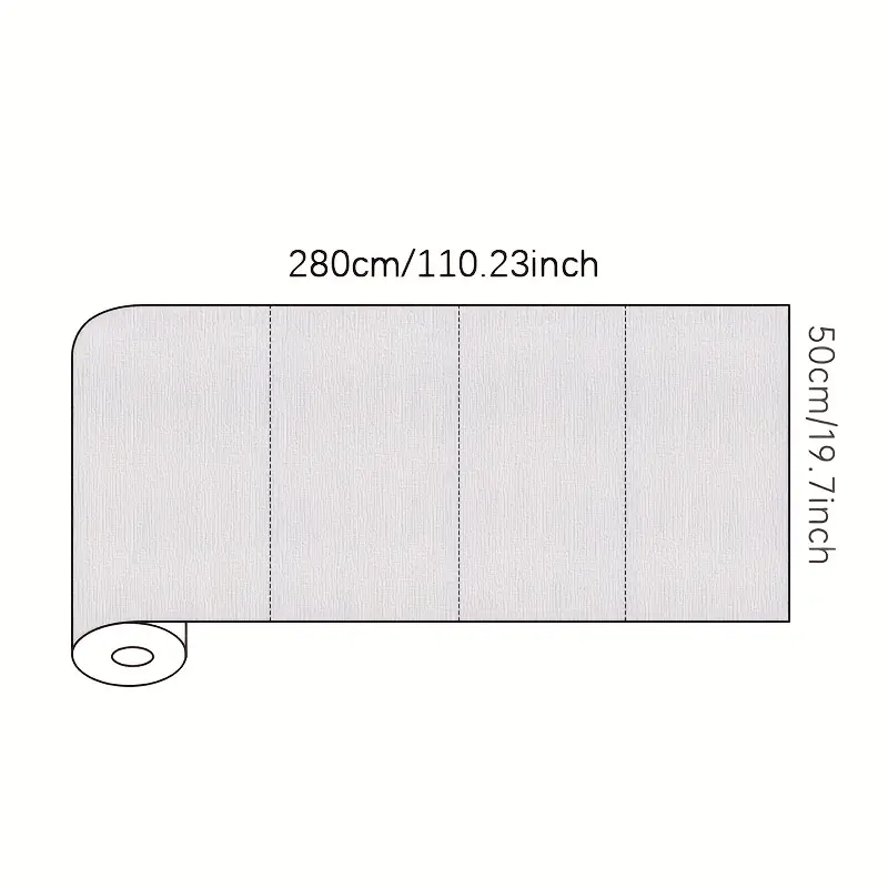 Papier peint adhésif blanc de rénovation, 8 rouleaux 2,8 m