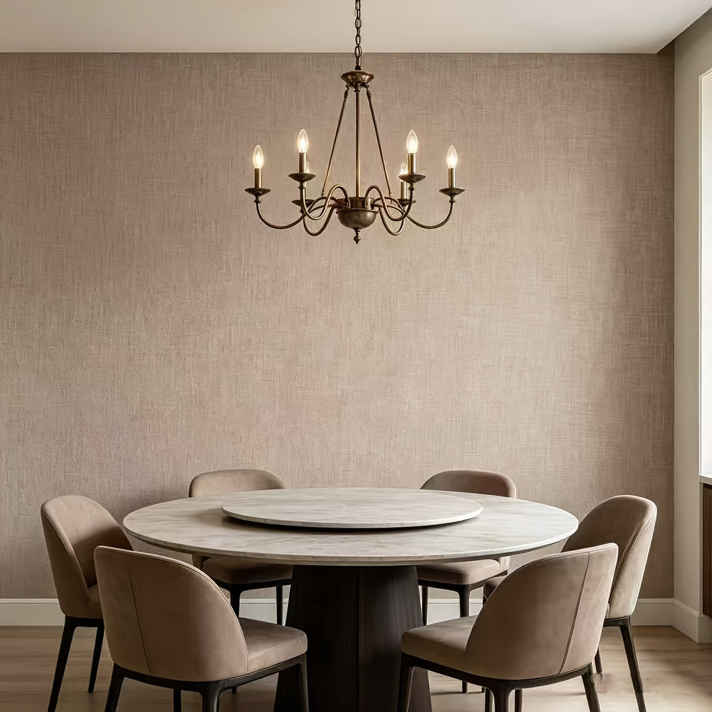 Papier peint effet toile de lin beige rosé, 8 rouleaux gravés