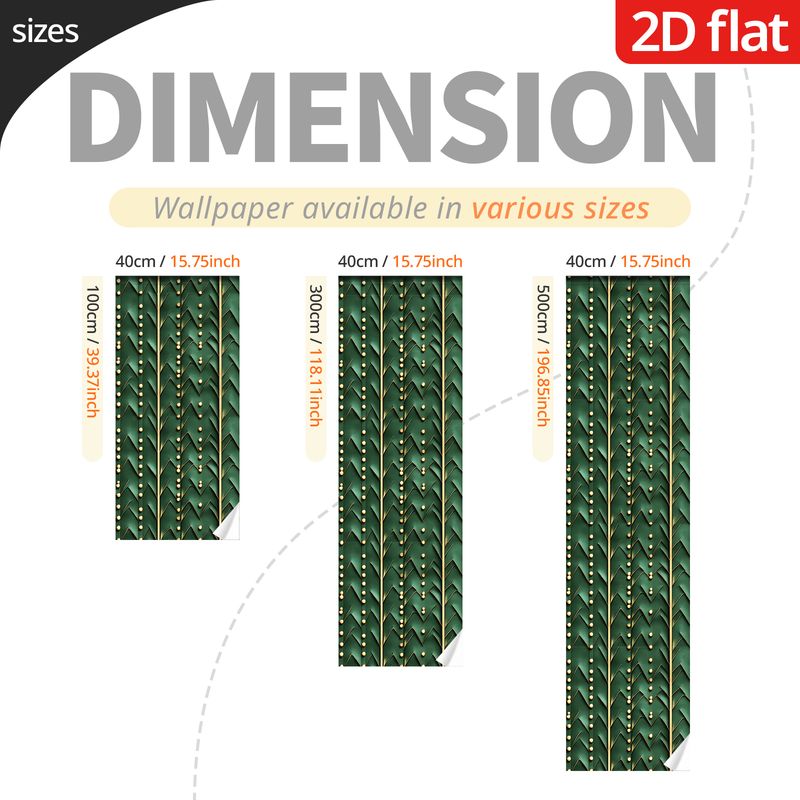 Papier peint vert émeraude effet capitonné et clous dorés
