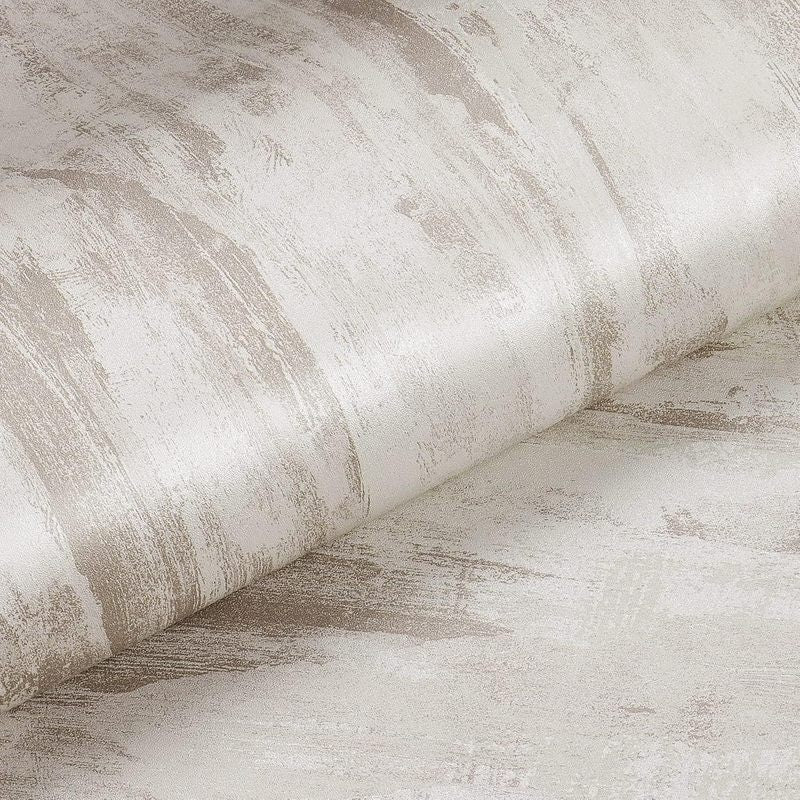 Papier peint vinyle enduit gratté écru, lé étroit de 40 cm