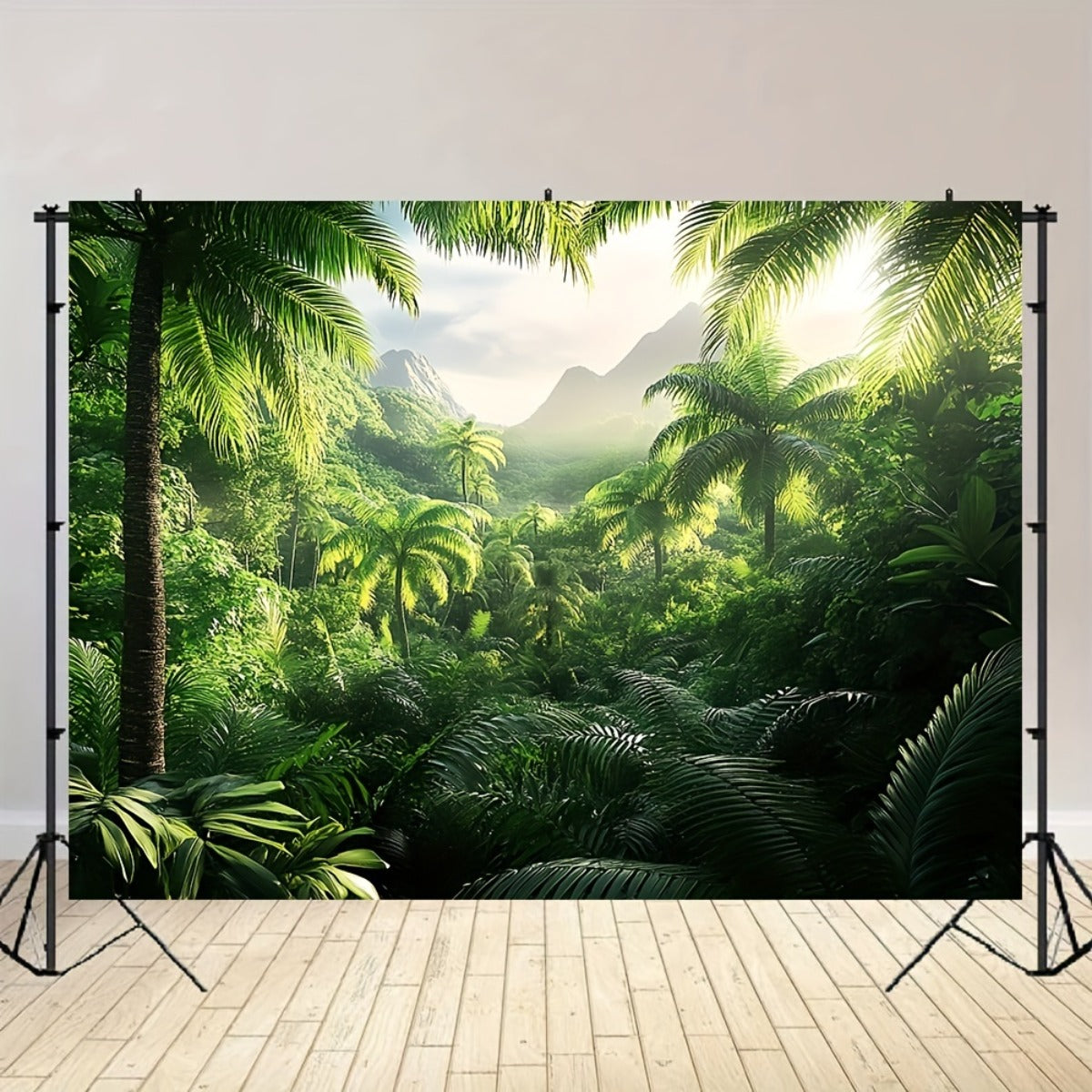 Toile murale jungle tropicale en polyester, 245 x 365 cm