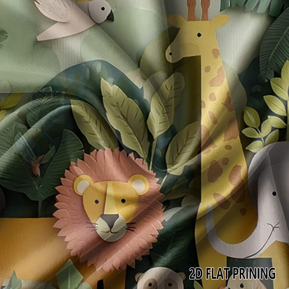Toile murale jungle en papier découpé, deux grands formats