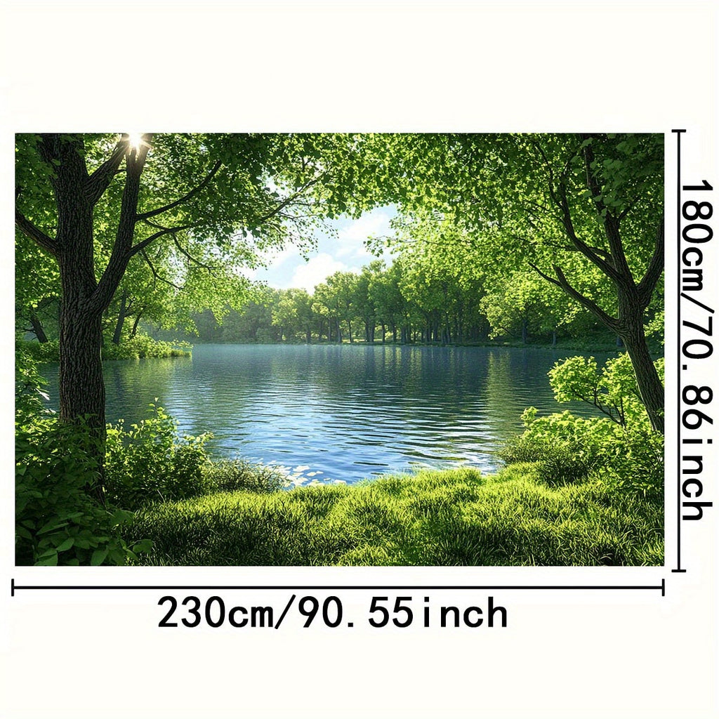 Toile murale rivière en sous-bois à suspendre, 12 formats