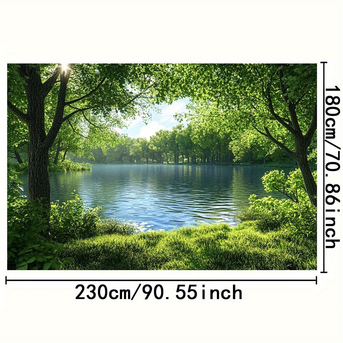 Toile murale rivière en sous-bois à suspendre, 12 formats