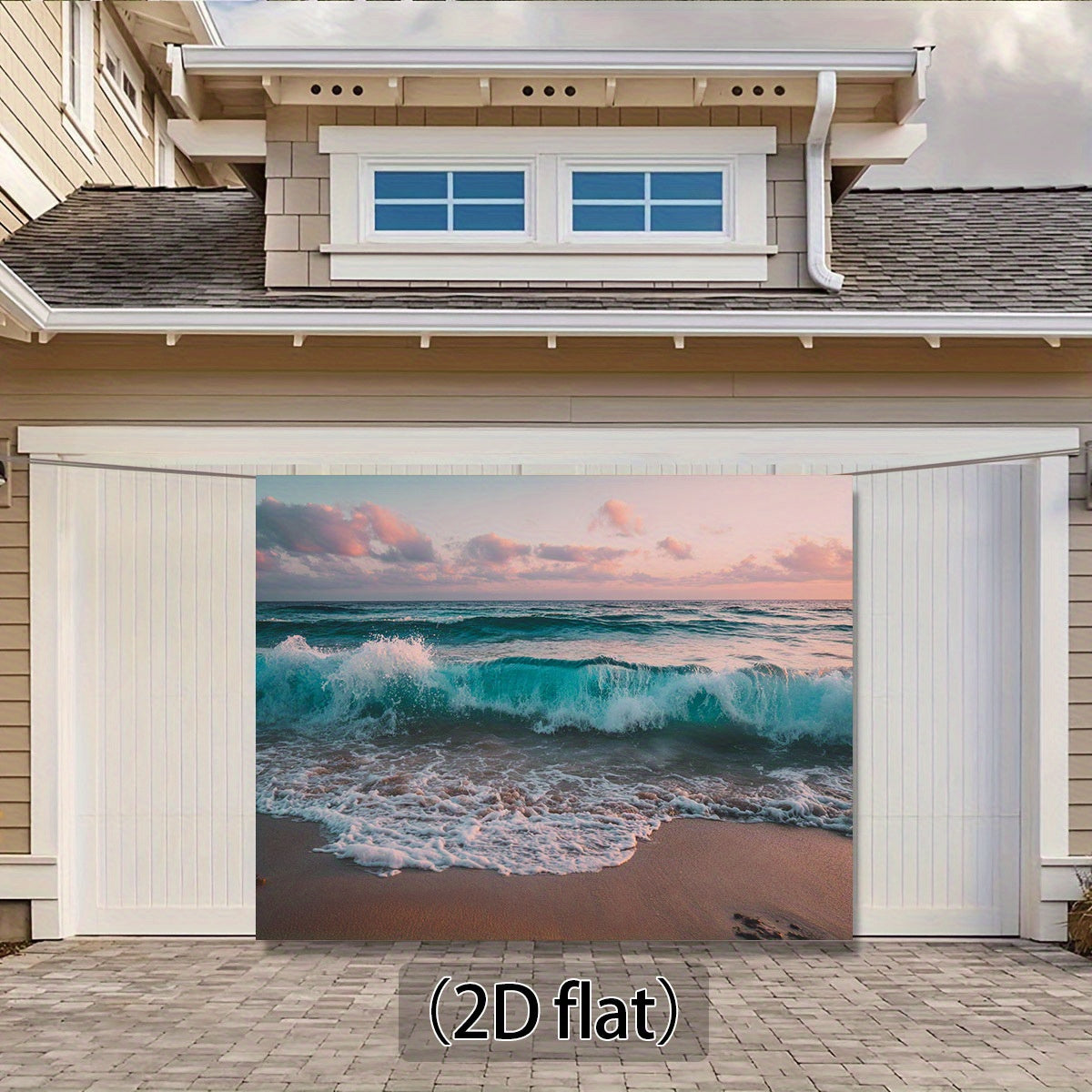 Toile murale vague turquoise au coucher de soleil, à tendre