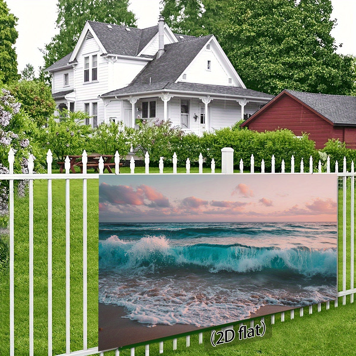 Toile murale vague turquoise au coucher de soleil, à tendre